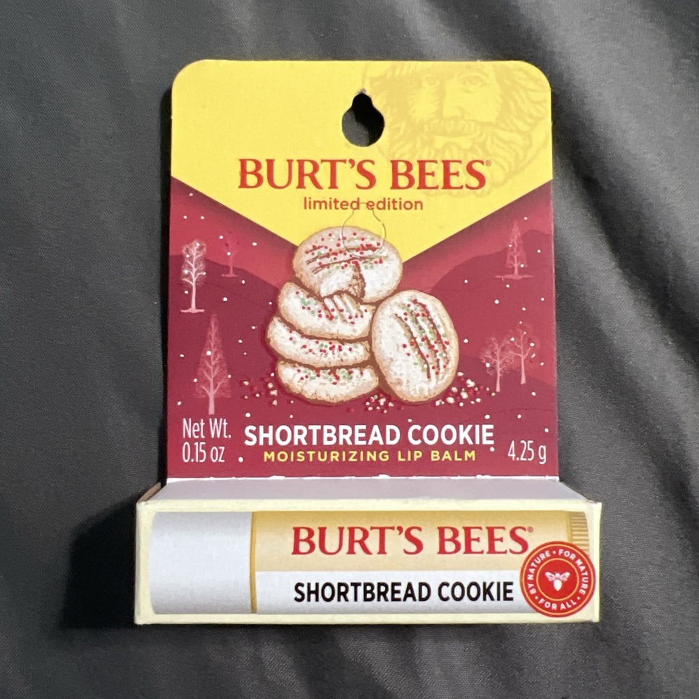 New Burt's Bees Limited Edition Shortbread Cookie Lip Balm 100% Natural
